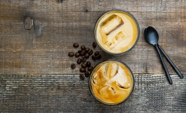 Zimna Kawa Letnia Latte Frappe Frappuccino Mrożony Napój Koktajlowy Mrożoną — Zdjęcie stockowe