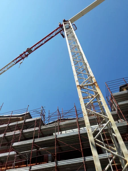 Werkzaamheden Bouwplaats Zomer Bedrijven — Stockfoto