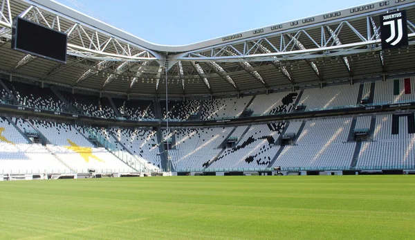 Juventus Stadyumu Boş Oyunun Başlangıcı Veya Sonu Coronavirus — Stok fotoğraf