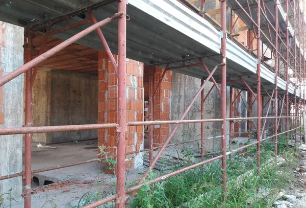 Lavori Corso Sul Cantiere Autunno — Foto Stock