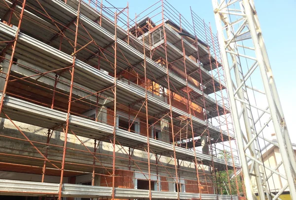 Trabajos Curso Sitio Construcción Verano Para Construir Casas Oficinas —  Fotos de Stock