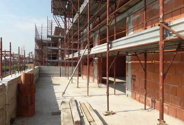 Trabajos Curso Sitio Construcción Para Construir Casas Oficinas —  Fotos de Stock