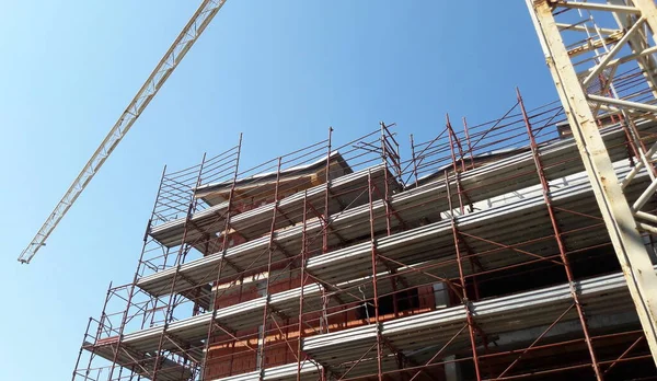 Trabajos Curso Sitio Construcción Para Construir Casas Oficinas —  Fotos de Stock