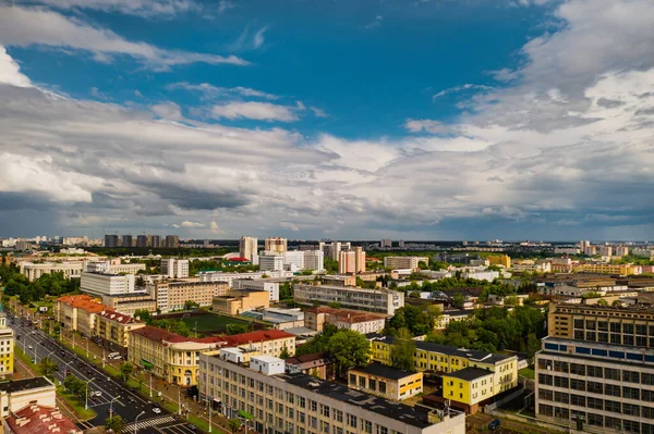 Blick Von Oben Auf Das Historische Zentrum Von Minsk Und — Stockfoto