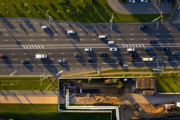 Riparazione Sostituzione Del Gasdotto Minsk Sostituzione Del Vecchio Gasdotto Città — Foto Stock