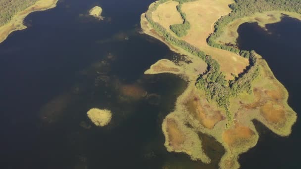 Vue Dessus Des Lacs Snudy Strusto Dans Parc National Des — Video