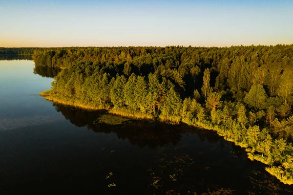 Ovanifrån Sjön Bolta Skogen Braslav Sjöar Nationalpark Vackraste Platserna Vitryssland — Stockfoto