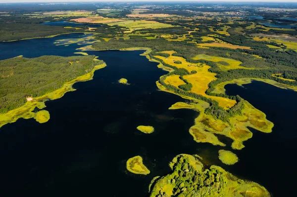 Blick Von Oben Auf Die Seen Snudy Und Strusto Nationalpark — Stockfoto