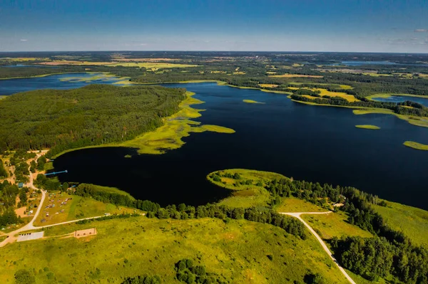Blick Von Oben Auf Die Seen Snudy Und Strusto Nationalpark — Stockfoto