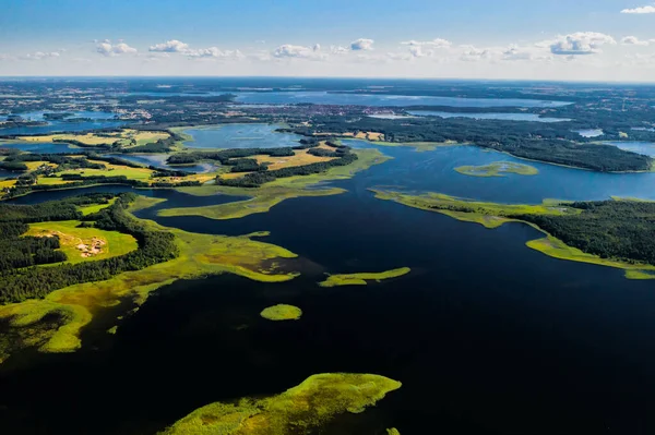 Blick Von Oben Auf Die Seen Snudy Und Strusto Nationalpark — Stockfoto