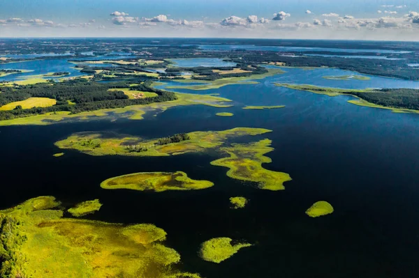 Blick Von Oben Auf Die Seen Snudy Und Strusto Nationalpark — Stockfoto