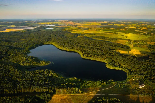 Вид Озеро Больта Лісі Національному Парку Браславські Озера Світанку Найкрасивіші — стокове фото