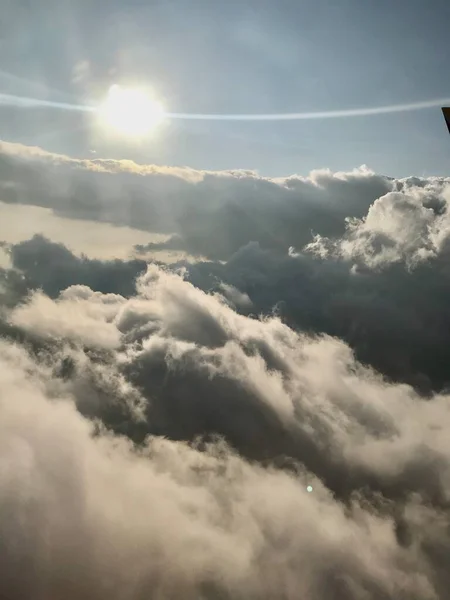 Über Den Himmlischen Wolken Fliegen — Stockfoto