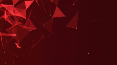 Noktalı ve çizgili soyut çokgen boşluk. Bağlantı bilimi geçmişi. Üçgen iş duvar kâğıdı. 3d oluşturma.