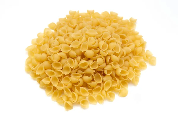 Traditionele Pasta Geïsoleerd Een Witte Achtergrond Rauwe Pasta Voor Het — Stockfoto