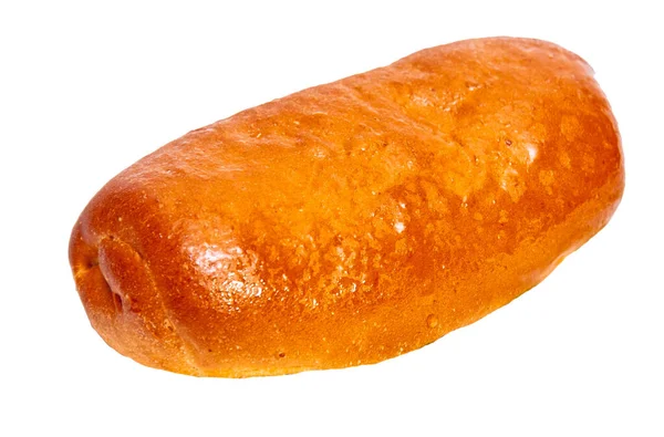 白いプレートの上に焼きたてのパン おいしいパン — ストック写真
