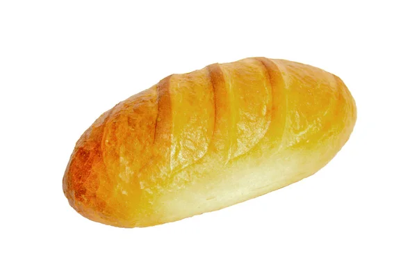 Ev yapımı beyaz ekmek. Ekmek beyazda izole.