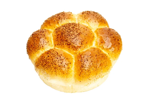 Ev yapımı beyaz ekmek. Ekmek beyazda izole.