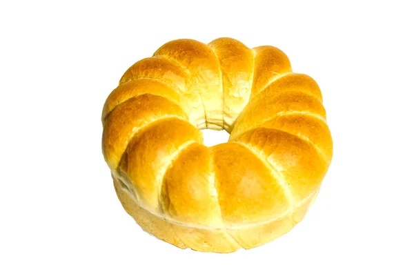 Домашний Белый Хлеб Хлеб Изолирован Белом — стоковое фото