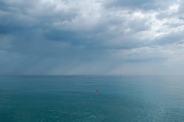 Mar Negro Crimea Vista Del Horizonte Marino Tiempo Nublado — Foto de Stock