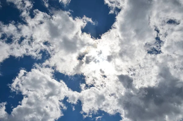 Wolke Weiße Wolken Vor Blauem Himmel Die Natur Ist Der — Stockfoto