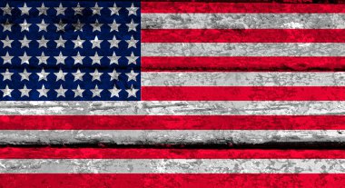 Amerikan bayrağı desenli. Şablon. Amerika önce gelir..