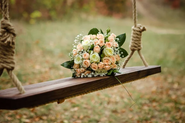 Buquê Casamento Buquê Mais Importante Casamento Buquê Noiva — Fotografia de Stock