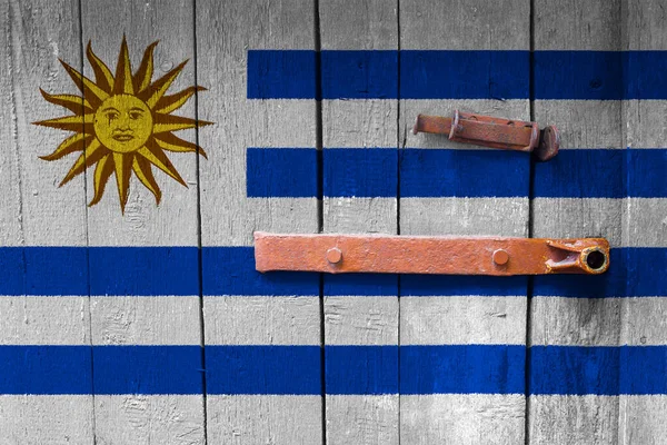 Bandiera Dell Uruguay Sulla Consistenza Modello Pandemia Coronavirus Paesi Sono — Foto Stock