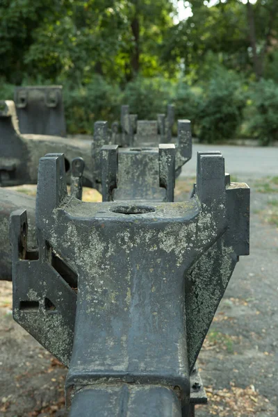 Railway Equipment Cast Metal Structure Used Production Freight Cars — Stock Photo, Image