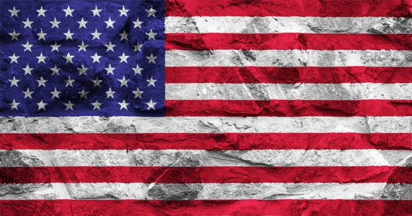 USA flag on texture background. Background for greeting cards for USA public holidays. Day of Remembrance and Independence Day. Martin Luther King, Presidents\', Labor Day.