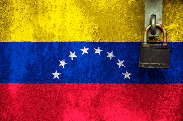 Venezuela Zászlója Textúrán Van Sablon Coronavirus Járvány Országok Zárva Lehetnek — Stock Fotó