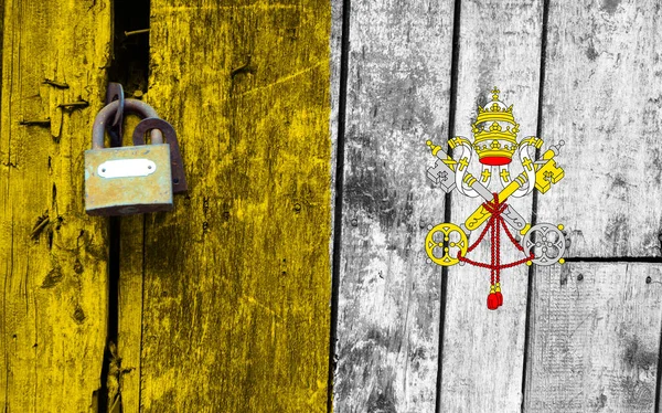 Vatikanens Flagga Konsistens Mall Coronavirus Pandemi Länder Kan Stängas Lås — Stockfoto