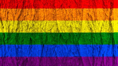 LGBT. Gökkuşağı dokuda. Şablon. Tasarımcı için içerik.