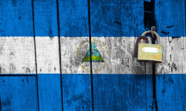 Σημαία Της Νικαράγουας Έχει Υφή Πρότυπο Πανδημία Του Κορωναϊού Χώρες — Φωτογραφία Αρχείου