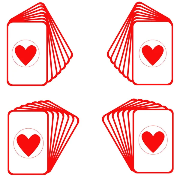 Business card icon. Playing cards. Minimalism concept.