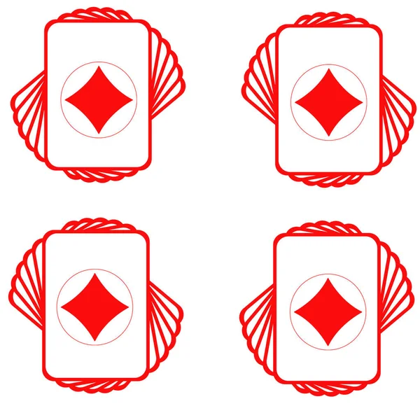 Kontokortsikonen Spelar Kort Minimalistiskt Begrepp — Stockfoto