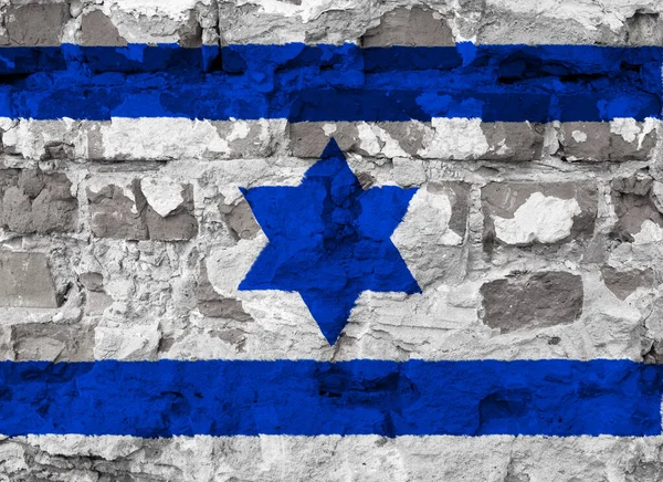 Ink flag of Israel on texture. In March 1949, the Israeli armed forces declared Eilat their territory and raised a flag drawn in ink.