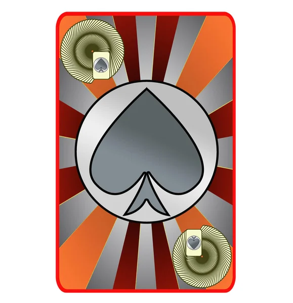 Kontokortsikonen Spelar Kort Minimalistiskt Begrepp — Stockfoto