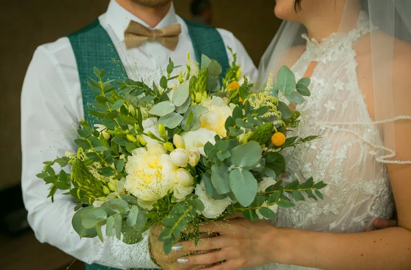 Bruiloft Boeket Het Belangrijkste Boeket Bruiloft Het Boeket Van Bruid — Stockfoto