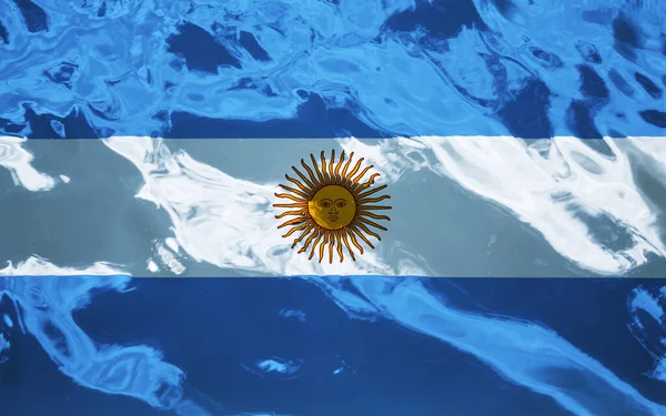 Bendera Argentina Pada Latar Belakang Tekstur Latar Belakang Untuk Kartu — Stok Foto