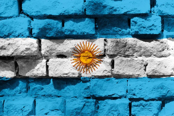 Bendera Argentina Pada Latar Belakang Tekstur Latar Belakang Untuk Kartu — Stok Foto