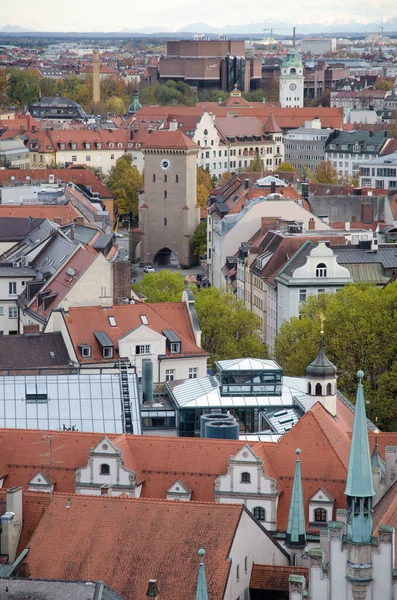 Alemania Munich Ciudad Europea Con Techo Terracota — Foto de Stock