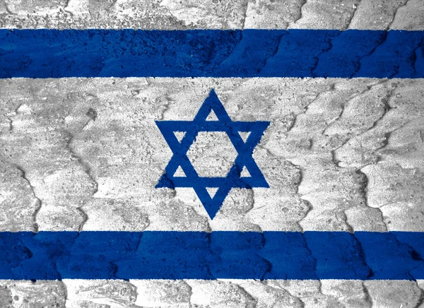 Bandera Israel Sobre Fondo Textura Antecedentes Para Tarjetas Felicitación Para — Foto de Stock