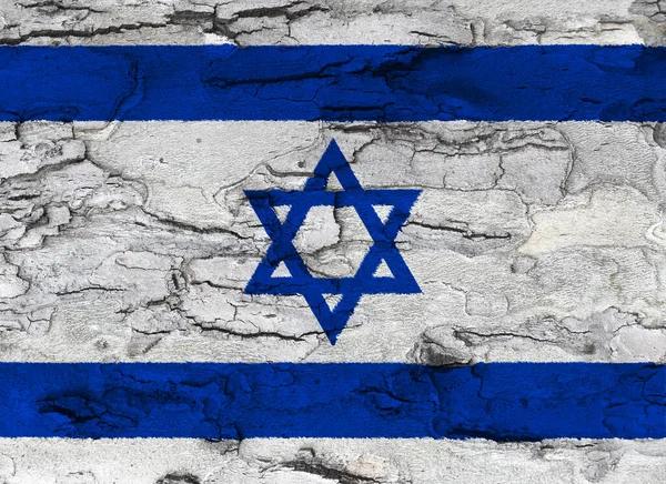 Флаг Израиля Текстурном Фоне Предпосылки Поздравительных Открыток Государственных Праздников Израиля — стоковое фото