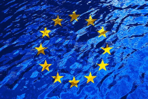 Zászló Textúra Háttérrel Uniós Munkaszüneti Napok Üdvözlőlapjainak Háttere Európa Napot — Stock Fotó