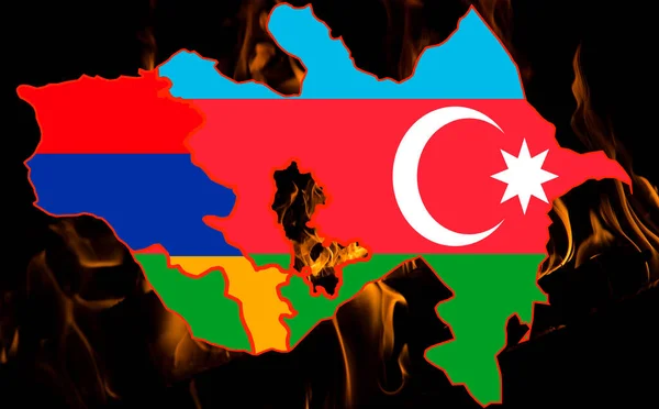 Guerre Conflit Entre Arménie Azerbaïdjan Sur Haut Karabakh Arrêtons Guerre — Photo