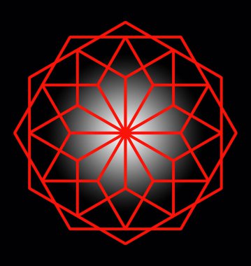 Örümcek ağı altıgen 'i. İş logosu. Tasarımcı için içerik. Yeni yıl fantezileri kar taneleri teması üzerine.