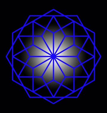 Örümcek ağı altıgen 'i. İş logosu. Tasarımcı için içerik. Yeni yıl fantezileri kar taneleri teması üzerine.