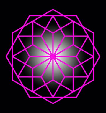 Örümcek ağı altıgen 'i. İş logosu. Tasarımcı için içerik. Yeni yıl fantezileri kar taneleri teması üzerine.