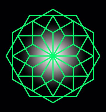 Örümcek ağı altıgen 'i. İş logosu. Tasarımcı için içerik. Yeni yıl fantezileri kar taneleri teması üzerine.